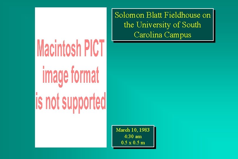 Solomon Blatt Fieldhouse on the University of South Carolina Campus March 10, 1983 4: