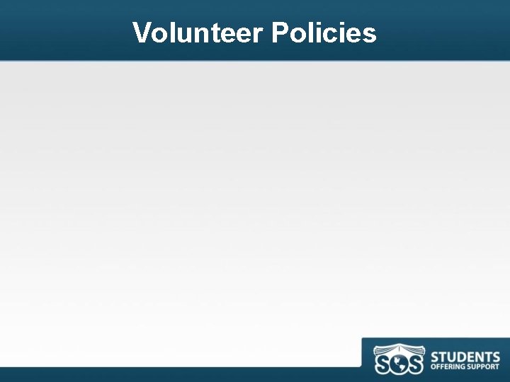 Volunteer Policies 