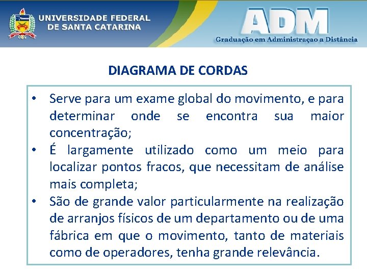 DIAGRAMA DE CORDAS • Serve para um exame global do movimento, e para determinar