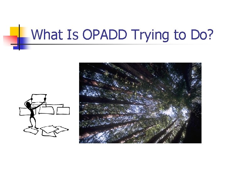 What Is OPADD Trying to Do? 
