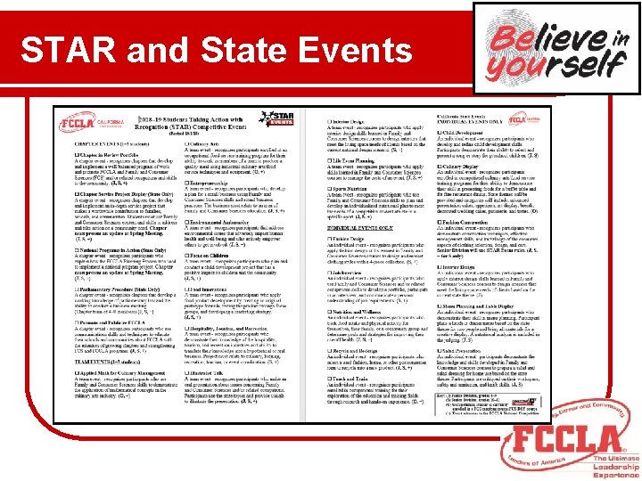 STAR and State Events 