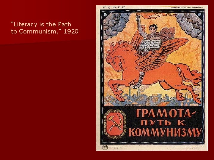 “Literacy is the Path to Communism, ” 1920 