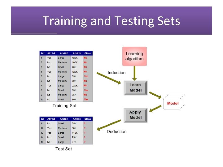 Training and Testing Sets 