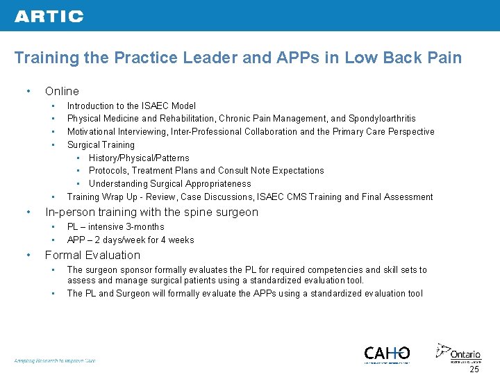 Training the Practice Leader and APPs in Low Back Pain • Online • •