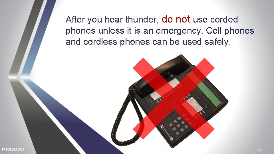 After you hear thunder, do not use corded phones unless it is an emergency.