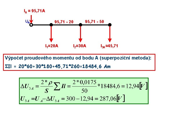 IA = 95, 71 A UA 95, 71 - 20 I 1=20 A 95,