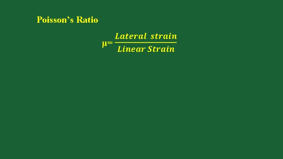 Poisson’s Ratio 