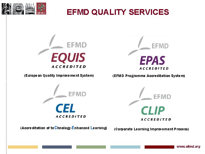 EFMD QUALITY SERVICES (European Quality Improvement System) (Accreditation of te. Chnology-Enhanced Learning) (EFMD Programme
