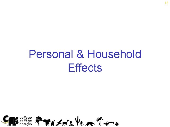 18 Personal & Household Effects 