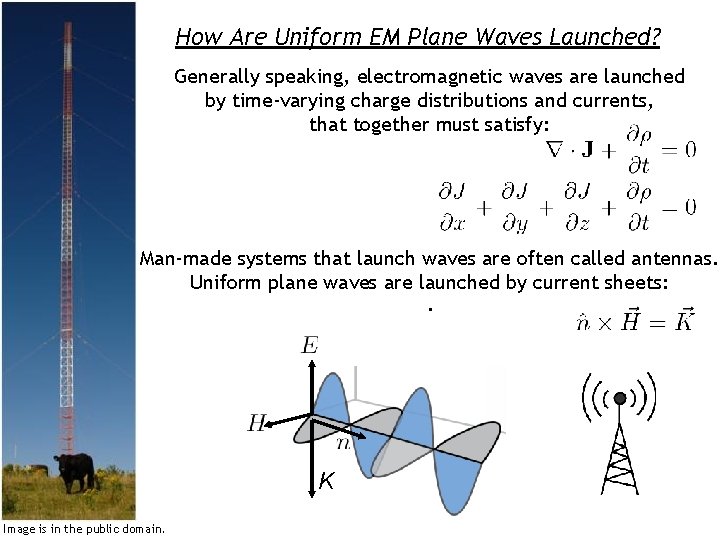 How Are Uniform EM Plane Waves Launched? Generally speaking, electromagnetic waves are launched by