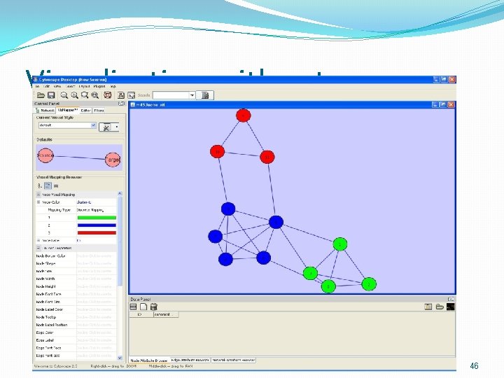 Visualization with cytoscape 46 