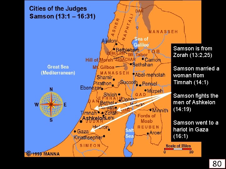 Samson (13: 1 – 16: 31) Samson is from Zorah (13: 2, 25) Samson