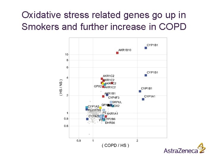 Oxidative stress related genes go up in Smokers and further increase in COPD 