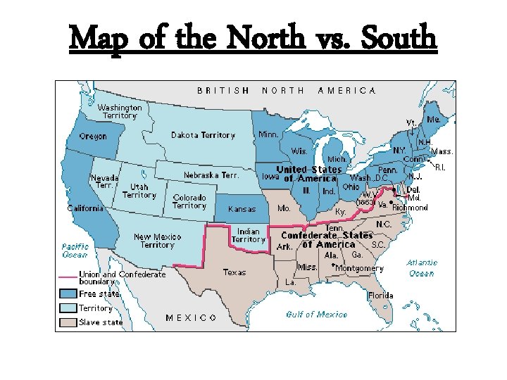 Map of the North vs. South 