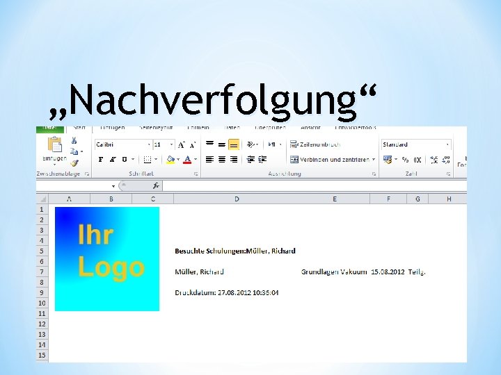 „Nachverfolgung“ 