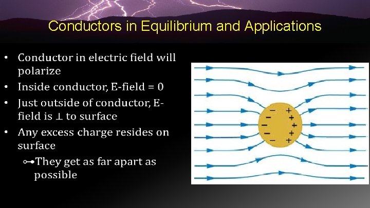 Conductors in Equilibrium and Applications • 