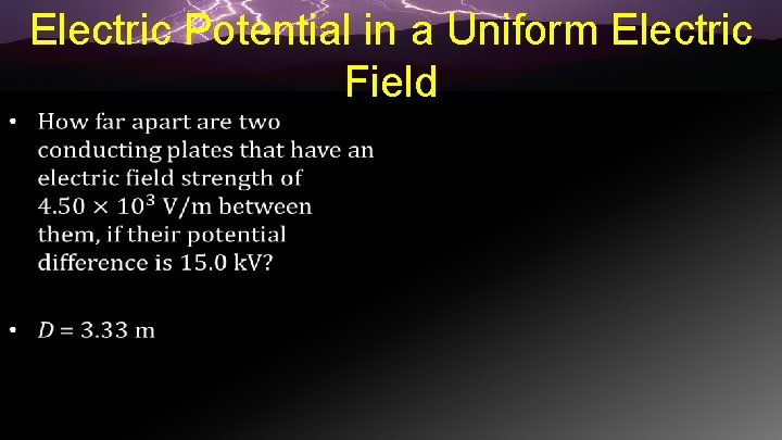 Electric Potential in a Uniform Electric Field • 
