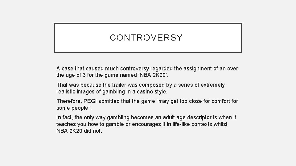 CONTROVERSY A case that caused much controversy regarded the assignment of an over the CONTROVERSY A case that caused much controversy regarded the assignment of an over the