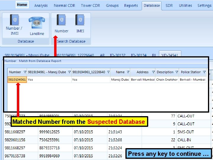 Home Search from the Database of Suspected Numbers we have created Tip It will