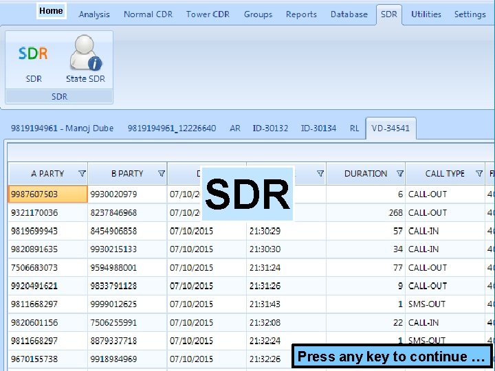 Home SDR Press any key to continue … 