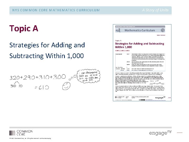 NYS COMMON CORE MATHEMATICS CURRICULUM Topic A Strategies for Adding and Subtracting Within 1,
