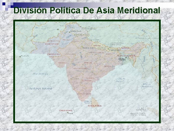 División Política De Asia Meridional 