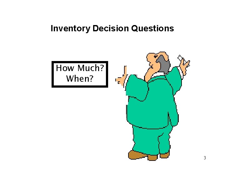 Inventory Decision Questions How Much? When? 3 