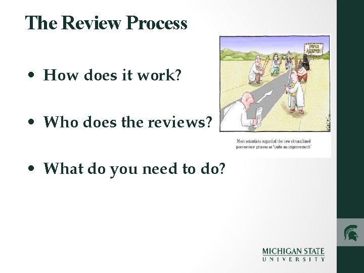 The Review Process •   How does it work? •   Who does the