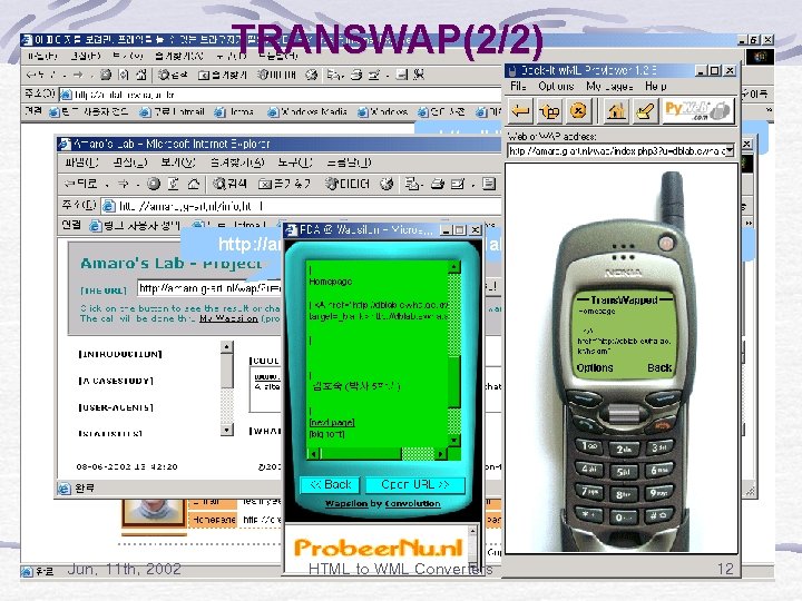 TRANSWAP(2/2) http: //dblab. ewha. ac. kr/member. htm http: //amaro. . g-art. ml/wap/u=dblab. ewha. ac.