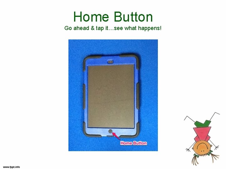 Home Button Go ahead & tap it…see what happens! 