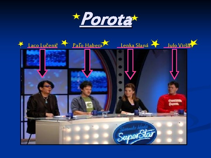Porota Laco Lučenič Paľo Habera Lenka Slaná Julo Viršík 