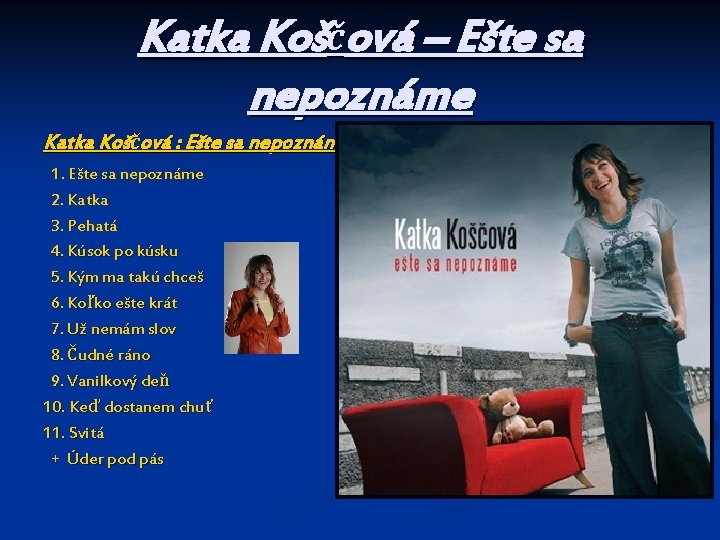 Katka Koščová – Ešte sa nepoznáme Katka Koščová : Ešte sa nepoznáme 1. Ešte