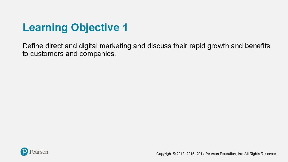Learning Objective 1 Define direct and digital marketing and discuss their rapid growth and Learning Objective 1 Define direct and digital marketing and discuss their rapid growth and