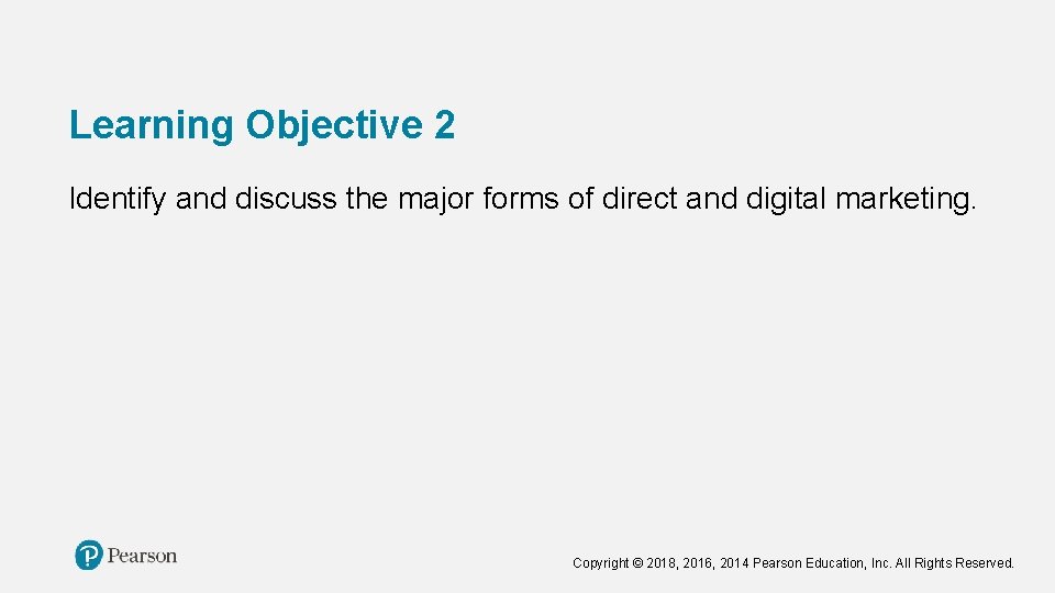 Learning Objective 2 Identify and discuss the major forms of direct and digital marketing. Learning Objective 2 Identify and discuss the major forms of direct and digital marketing.