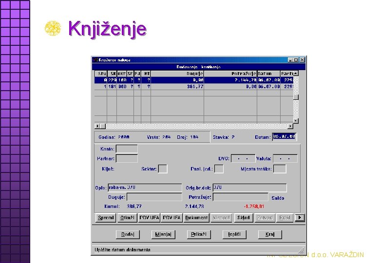 Knjiženje INFODESIGN d. o. o. VARAŽDIN 