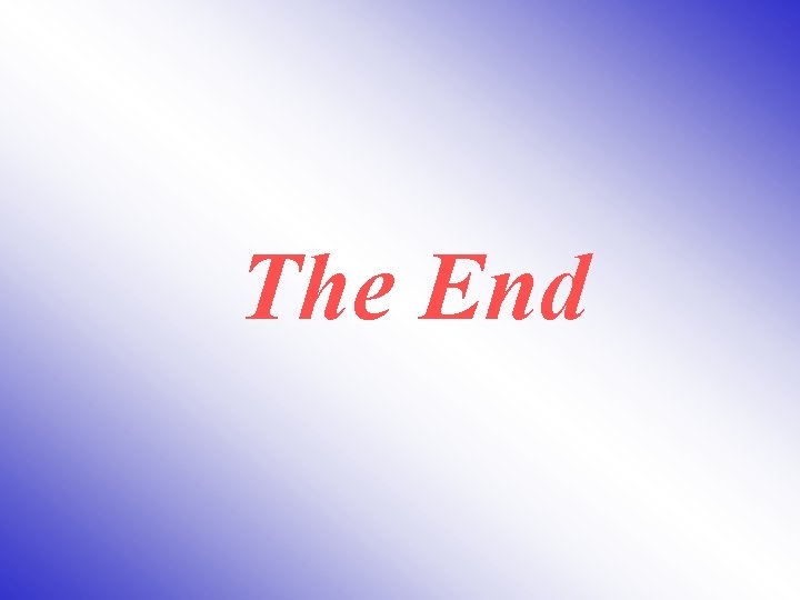 The End 