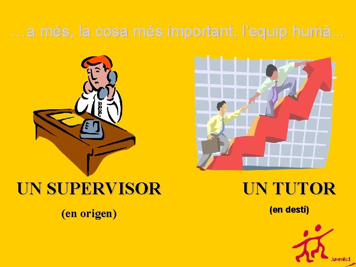 …a més, la cosa més important, l’equip humà. . . UN SUPERVISOR UN TUTOR