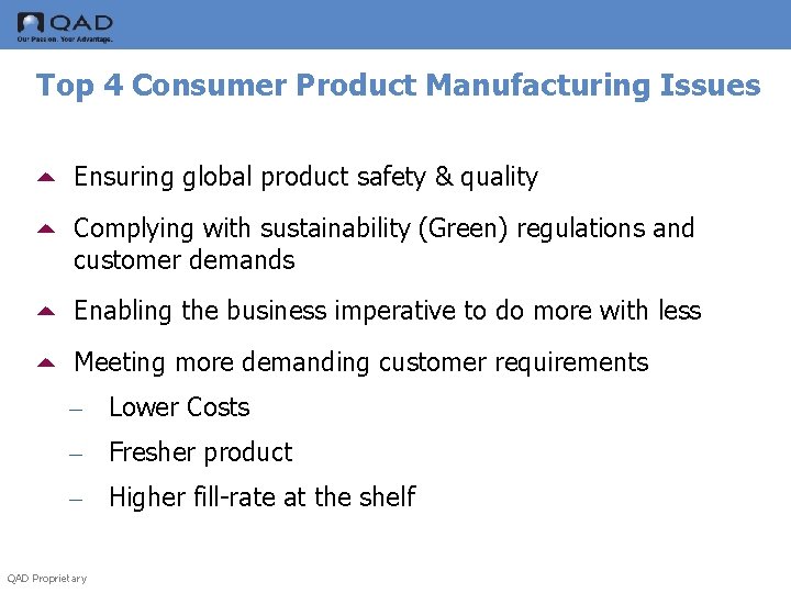 Top 4 Consumer Product Manufacturing Issues 5 Ensuring global product safety & quality 5