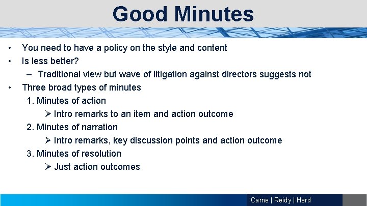 Good Minutes • • • You need to have a policy on the style