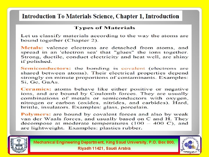 Mechanical Engineering Department, King Saud University, P. O. Box 800, Riyadh 11421, Saudi Arabia