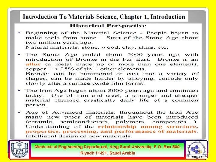 Mechanical Engineering Department, King Saud University, P. O. Box 800, Riyadh 11421, Saudi Arabia