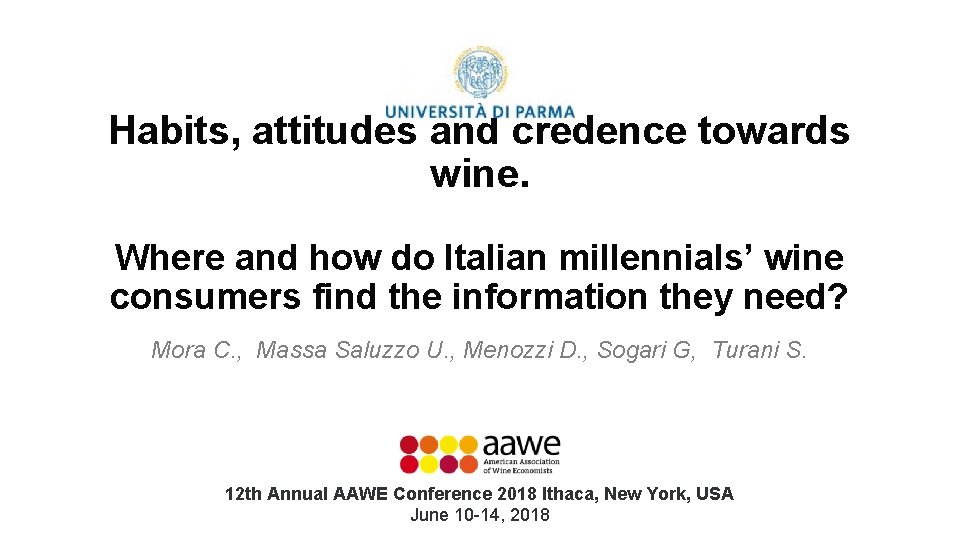 Habits, attitudes and credence towards wine. Where and how do Italian millennials’ wine consumers