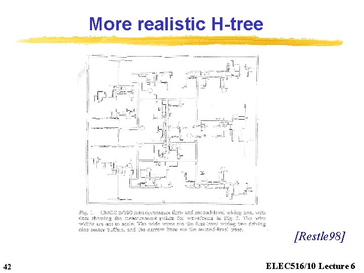 More realistic H-tree [Restle 98] 42 ELEC 516/10 Lecture 6 