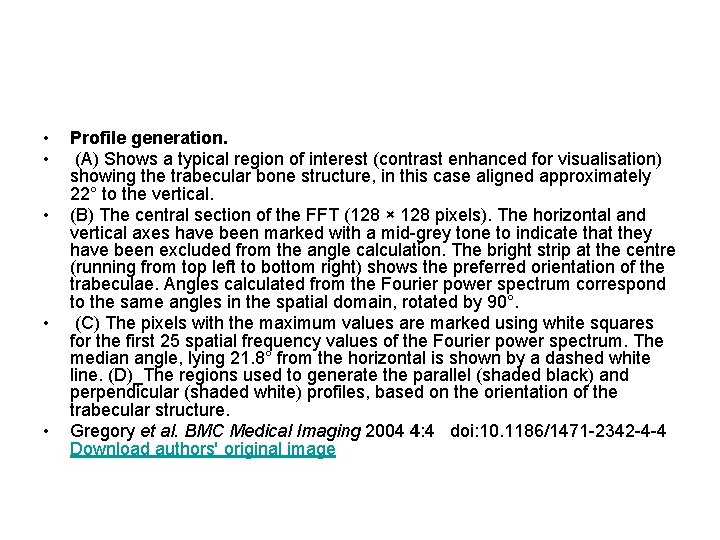  • • • Profile generation. (A) Shows a typical region of interest (contrast