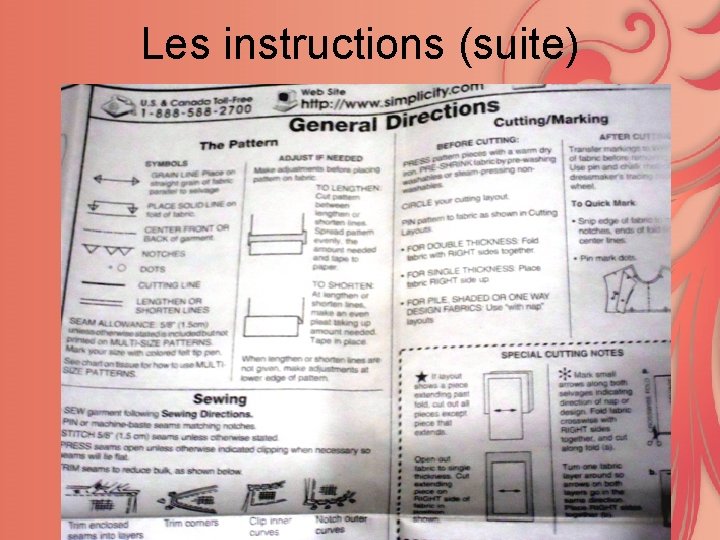 Les instructions (suite) 