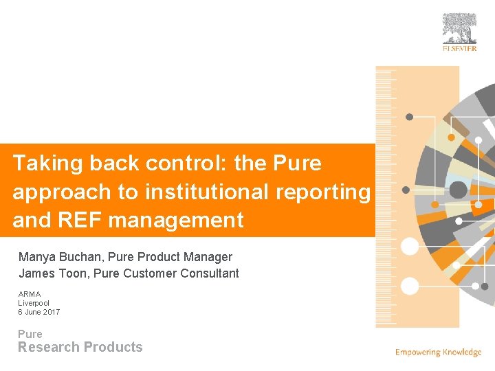 Research Products | Pure Taking back control: the Pure approach to institutional reporting and