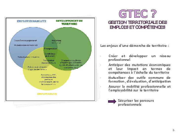 GTEC ? GESTION TERRITORIALE DES EMPLOIS ET COMPÉTENCES Les enjeux d’une démarche de territoire