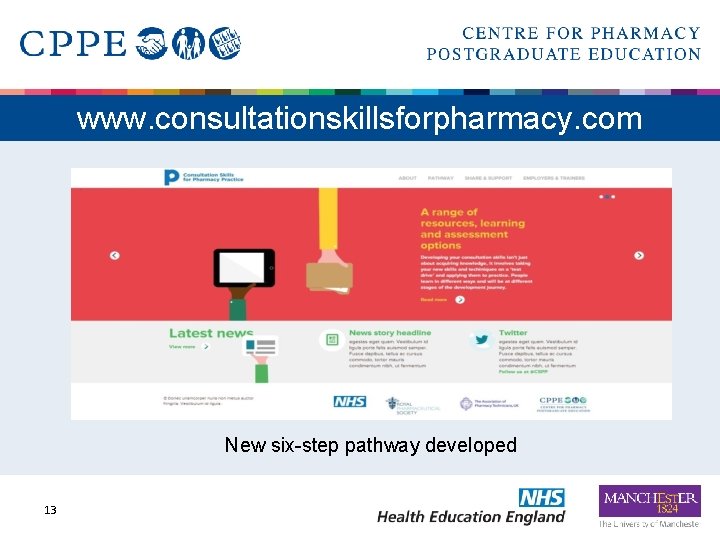 www. consultationskillsforpharmacy. com New six-step pathway developed 13 