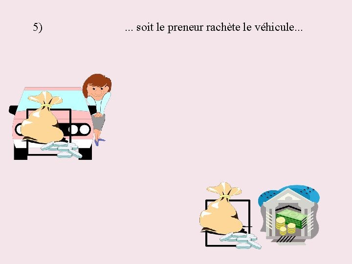 5) . . . soit le preneur rachète le véhicule. . . 