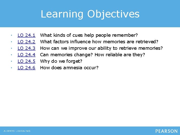 Learning Objectives • • • LO LO LO 24. 1 24. 2 24. 3 Learning Objectives • • • LO LO LO 24. 1 24. 2 24. 3